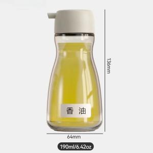 ♬190ML Anti-leak Glass Condiment Bottles Automatic Open Oil Vinegar Soy Sauce Dispenser for Kitchen