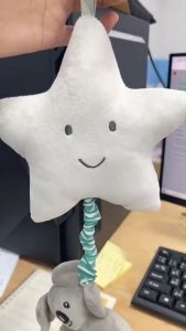 Aipinai 4-in-1 Musical Mobile with Star Cloud Rainbow & Animals for Babies 0-3 Months - Educational Toy