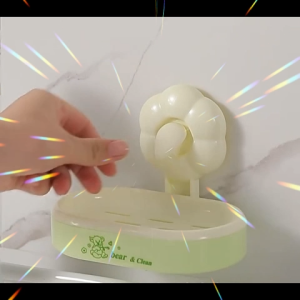 Double-layer Suction Cup Soap Box Removable Suction Soap Holder for Bathroom Wall-mounted Soap Holder