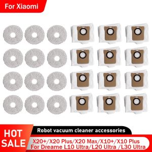 Dust Bag Mop Pads Kit for Xiaomi X20+/X20 Plus/X20 Max/X10+/X10 Plus/Mijia M30S/M40 for Dreame L10 Ultra/L20 Ultra /L30 Ultra