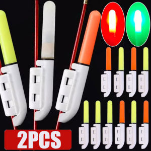 2PCS Waterproof Fishing Electronic Rod Glow Stick Light LED Detachable Float Fishing Gear Night Rock Fishing Accessories CR322/CR425 Battery