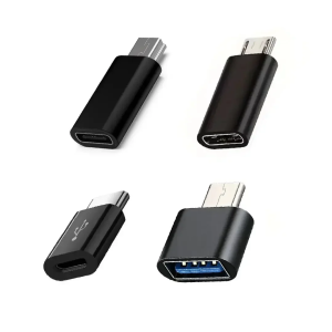 4-Pcs USB to USB C AdapterMicro USB to USB C Adapter Compatible with for Macbook Pro for Samsung for Galaxy