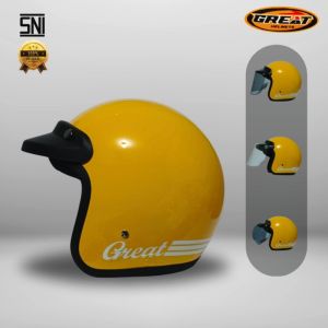 Great Helm Bogo Original Glossy Kuning Termurah Pria Wanita 100% SNI G07