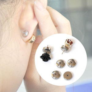 ต่างหูแบบห่วงปักเก็บแบบหัวกลมขนาดใหญ่สำหรับผู้ชายและผู้หญิง ทำจากเหล็กไนลอน ไม่แพ้ ดีไซน์อเนกประสงค์ เครื่องประดับ DIY