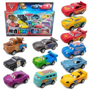 Bandai | New Disney Pixar Cars 3 Rebound Cars 12 Piece Series Lightning McQueen Jackson Storm Plastic Car Model Toy Boutique Gift Box &