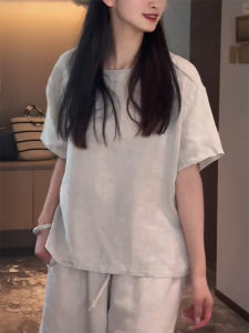 QINGNAER | Elegant Casual Retro Oversized New Short-sleeved T-shirt