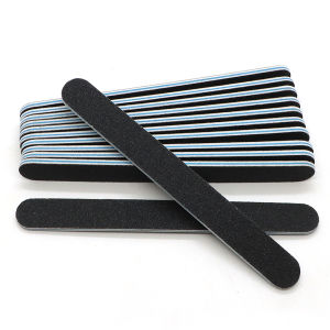 5/10/25pcs Double Sided Black Sanding Nail File 100/180 Grit Manicure UV Gel Polisher Buffer Pedicure Tools Washable Nail Files