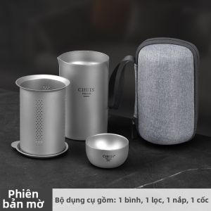 CIEUIS | Bộ Trà Du Lịch Bằng Titanium Sạch