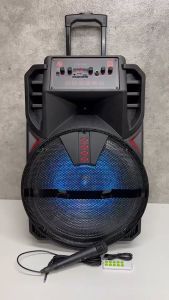 ลำโพงบลูทูธ 15นิ้ว ฟังก์ชั่นครบ ปรับเบสได้ ตัวใหญ่ มีคันชักและล้อลาก ดอกลำโพง 15นิ้ว รุ่น KTS-1539