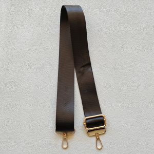HERRINGBONE GK38 - TALI TAS SELEMPANG MOTIF PANAH LEBAR 38CM. CANTOLAN EMAS BENTUK BULAT