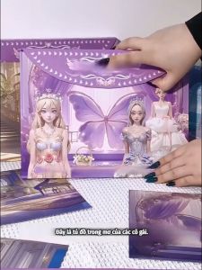 Công chúa ăn mặc Stickers Quiet Book Cô gái thích chơi đồ chơi sinh nhật Quà tặng cho bé gái 3 đến 6 tuổi Handmade Puzzle