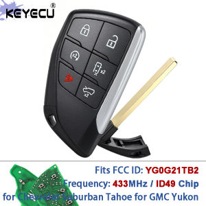 KEYECU 433MHz ID49 YG0G21TB2 Power Sliding Door Power Tailgate Remote Start Smart Remote Key Fob for GMC Hummer EV 2024-2026
