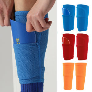 1 Pair Football Shin Guard With Pocket Adults Teens Kids Compression Calf Sleeve Soccer Leg Shinguards Support Protective Gear