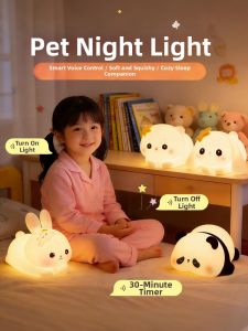 Onefire | Clap-on Night Light Smart Voice Control Bedroom Bedside Lamp