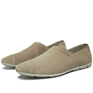 Mens shoes low-cut leather shoes flat shoes mens daily leisure outdoor tide shoes Joker pigskin Brock driver shoes 37-47