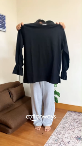 COTTONWAYS | Flair Top Blouse Lengan Ruffle Bahan Cotton Combed 24S