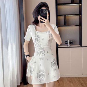 Summer New Style Youthful Short Pants Dress Elegant Girl Small Size Modified Cheongsam Short Sleeve V-Neck Two-Piece Set
