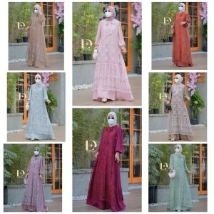 100% REALPIC Gamis LYRA Dress by Dlovera - casual umroh Realpic 100%