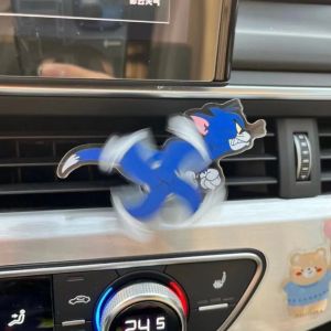 Bandai | Cute Tom Cat Jerry Mouse Cat Rotating Ornament Adorable Figurines Toy Figures Car Home Decoration Cartoon Decoration