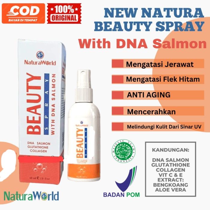 beauty spray glutathione collagen Natura DNA Salmon 60ml ORI Mencerahkan Kulit Dengan Lidah Buaya Spray Dermacare Naturaworld Bpom Halal - Lazada Glutathione Mist Ampoule - Brighten