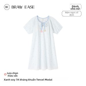 BE | Đầm Ngủ Bông Cotton Có Đệm Mặc Được Ngoài Nhà