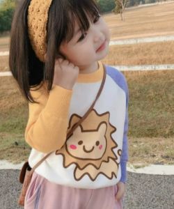 KYII Autumn baby Korean children fashion long-sleeved knit shirt girls Casual Top kyii0034