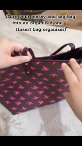 Large Capacity Handbag Organizer Insert with Zipper | Tote Sling Purse Liner