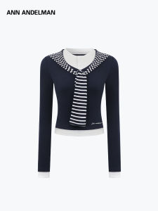 ANN ANDELMAN | Ladies False Two-Piece Knitted Shirt