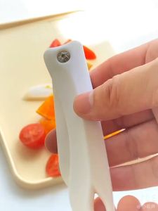 Pisau Dapur Lipat Portable Keramik Travel Potong Memotong Buah Sayur Folding Ceramic Knife