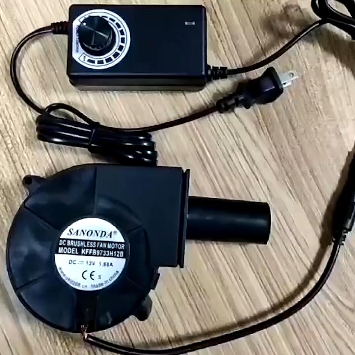 Turbo Fan Mini Blower Model Keong 12V / Turbo Fan Air Flow Blower / Kipas Blower Bbq Mini Untuk Kompor Panggangan Outdoor / Bearing Air Flow Pendingin Cooler Fan / Kipas Blower Dengan Turbin Udara Mini Portable Untuk Bbq Dc 12v