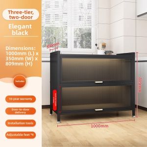 Dust-proof Multi-level Kitchen Storage Shelf