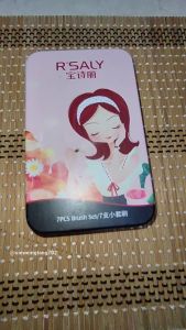 [ Ready Stock] 7Pcs/Set Mini make up brushes set cosmetics set with metal box