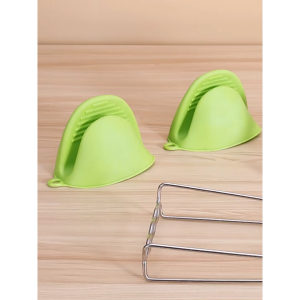 Đôi bao tay silicone cách nhiệt dùng nhấc nồi nhà bếp chống bỏng -LUMBL