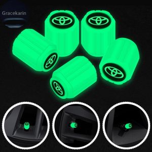 4pcs Luminous Universal Car Motorcycle Bicycle Tire Valve Caps for Proton Wira X50 Saga vvt Persona X70 Waja Iriz Iswara Exora