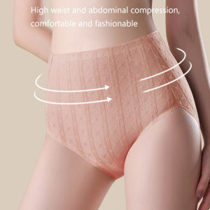 Sentexin 3PCS High Waisted Underwear Womens Cotton Underwear Breathable Full Coverage Stretch Panties Female Lingerie M-XXL