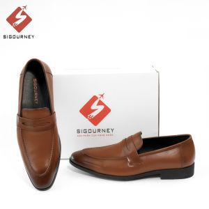 Giày Tây Nam Cao Cấp SIGOURNEY May Thủ Công Bằng Da Bò Nguyên Tấm SIG-12 Màu Nâu Patina Bảo Hành 18 Tháng