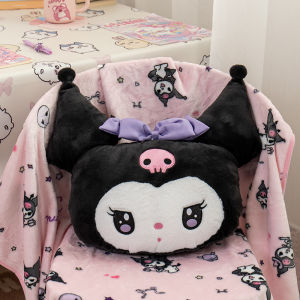 Cute Cartoon Komori Two-In-One Pillow Blanket Sofa Car Use Sleepable Soft PP Cotton Filled Versatile Backrest Cushion