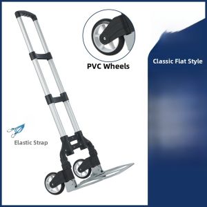 Foldable Hand-Pulled Shopping Cart Stair Climbing Vegetable Buying Small Pulling Car Shopping Cart Portable Luggage Trolley