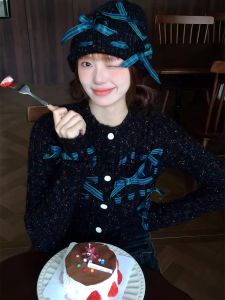 ผู้หญิง ถัก คาร์ดิเกน เสื้อสเวตเตอร์ มีปมผีเสื้อ ดอกไม้สาน สไตล์ขี้เกียจ วันที่คืน เสื้อท่อนบน นุ่ม สบาย ฤดูใบไม้ร่วง ฤดูหนาว สินค้ามาใหม่