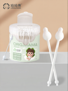 Dual-Tip Extra Fine Baby Cotton Swabs For Ears And Nose