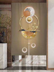 Chinese Style Room Dividing Door Curtain No Drilling Required Home Use Bedroom Luxury Semi Curtain Fabric to Block Bathroom Living Room