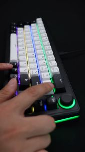 Bàn phím cơ DareU EK65s White Black (2 Sides RGB Strip/ Keycap PBT Double-shot)