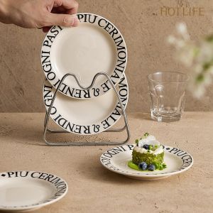French Series Ceramic 6 inch Plate Dessert Dish Platter Cake Snack Plate