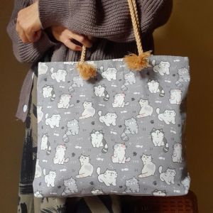 TAS WANITA / TAS MUKENA WANITA / TOTE BAG KANVAS WANITA / Tote Bag Mini Tali Sumbu Multifungsi | Tas Bekal | Tas Mukenah