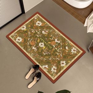 VIKAMA Bathroom Mats Kitchen Mats Front Door Mats Foot Rugs Non-slip Diatomite Mud Quick Dry Machine Washable Manageability