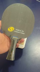HUIESON Small Handle Carbon Table Tennis Blade S3 5 Ply Wood 2 Carbon Fiber Ping Pong Paddle Blade for Fast Attack Loop Play