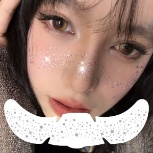 Dorisna แผ่นแปะแต่งหน้าฝ้ากระปั๊มร้อนโลหะสีทองเงินสติกเกอร์รอยสักชั่วคราวฝ้ากระปลอมสำหรับผู้หญิงเครื่องสำอางหน้าขายดี