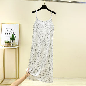 Váy Vest Họa Tiết Hoa Modal Mỏng Cỡ Lớn Dài Vừa Phải Mặc Ở Nhà Có Thể Mặc Ngoài Trời Váy Vest Mùa Hè Thường Xuyên