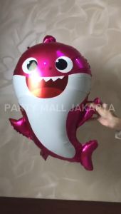 Balon Foil Baby Shark Jumbo Balon Kartun Tema Hiu Balon Bulat Baby Shark Untuk Dekorasi Pesta Ulang Tahun Anak-anak