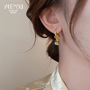WENXI | Bông Tai Vuông Men Sứ Hand-painted